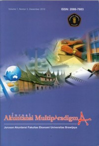 Jurnal Akuntansi Multiparadigma Vol.3 no.2 Agustus 2012