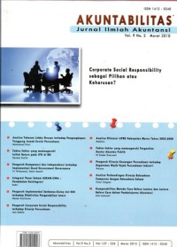 Akuntabilitas Jurnal Ilmiah Akuntansi Vol.9 no.2 Maret 2010