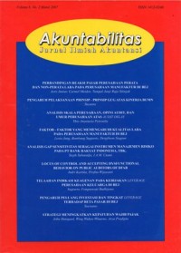 Akuntabilitas Jurnal Ilmiah Akuntansi Vol.7 No.1 September 2007