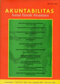 Akuntabilitas Jurnal Ilmiah Akuntansi Vol.9 No.1 September 2009