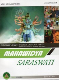 Mahawidya Saraswati Vol.7 No.1 Agt 2013