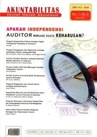 Akuntabilitas Jurnal Ilmiah Akuntansi Vol.11 No.2 Maret 2012