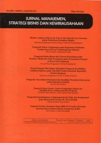 Jurnal Manajemen Strategi Bisnis dan Kewirausahaan Vol.8 No.1 Februari 2014