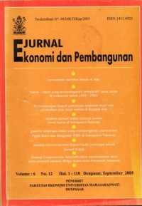 Jurnal Ekonomi dan Pembangunan Vol.10 No.20 September 2009