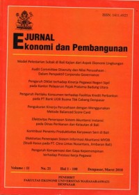 Jurnal Ekonomi dan Pembangunan Vol.11 No.21 Maret 2010