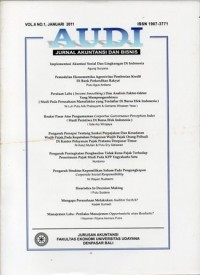 AUDI : Jurnal Akuntansi dan Bisnis Vol.5 No.1 Januari 2010