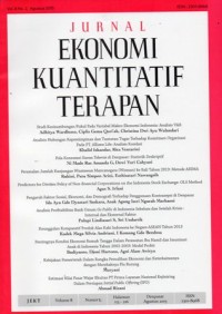 Jurnal Ekonomi Kuantitatif Terapan Vol.7 No.2 Agustus 2014