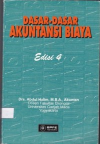 Dasar-Dasar Akuntansi Biaya Edisi 4