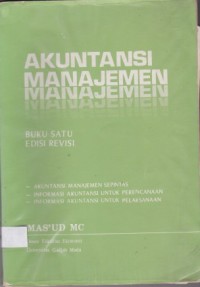 Akuntansi Manajemen Buku Satu Edisi Revisi