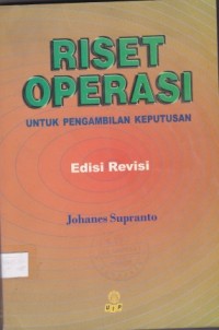 Riset Operasi untuk Pengambilan Keputusan