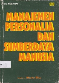 Manajemen Personalia dan Sumber Daya Manusia