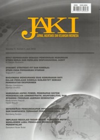 JAKI Jurnal Akuntansi dan Keuangan Indonesia Vol.7 No.1 Juni 2010