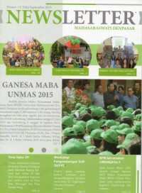 News Letter Mahasaraswati Denpasar No.13 September 2015