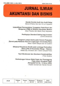 Jurnal Ilmiah Akuntansi dan Bisnis Vol.10 No.2 Juli 2015